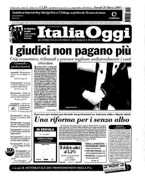 Italia oggi : quotidiano di economia finanza e politica